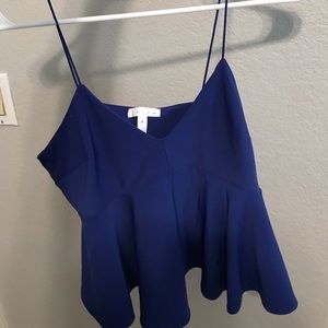 Blue skinny strap Leith top